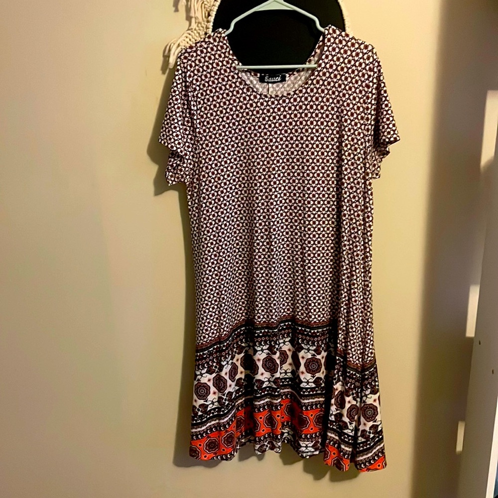 Soft SAUCI dress multicolored patterned XL